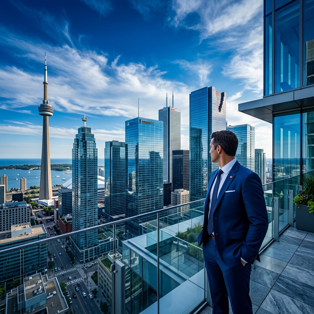 Toronto skyline growth background